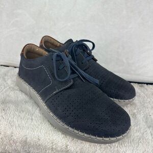 Josef Seibel Louis 06 Navy US 9 EUR 42 Leather Lace Up Perforated Dark Blue